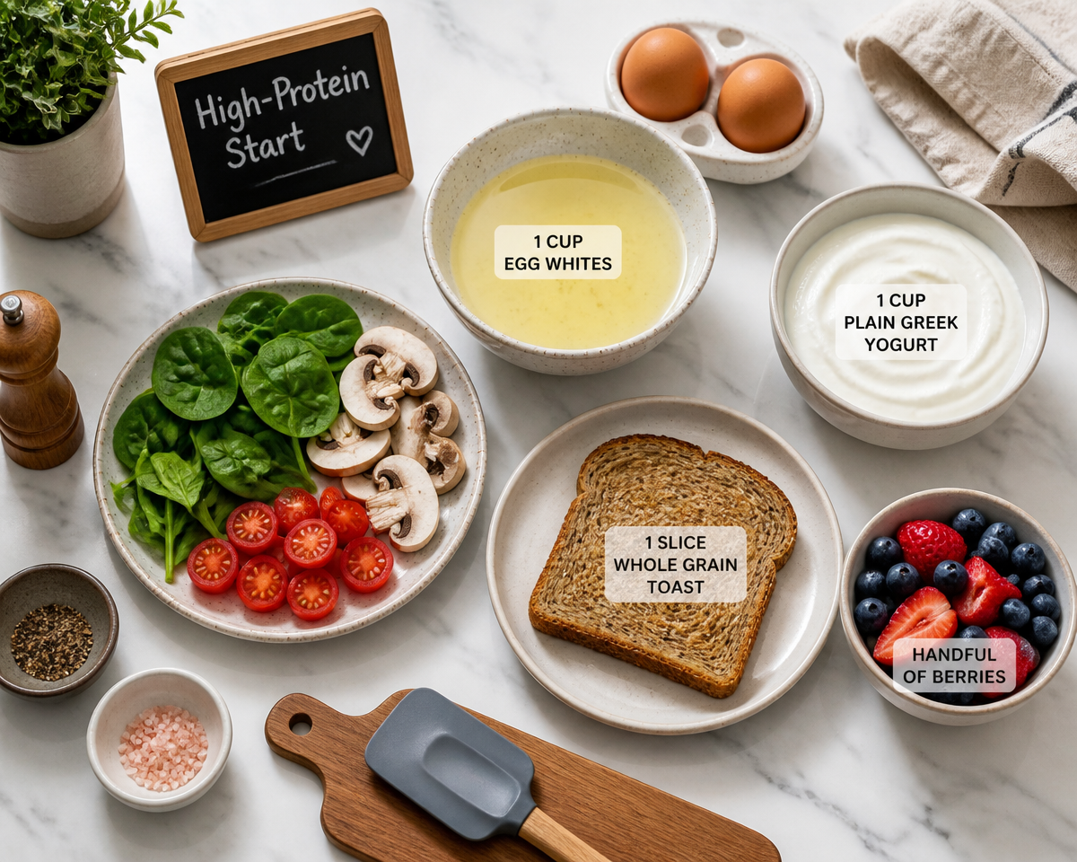 High-protein breakfast for energy
