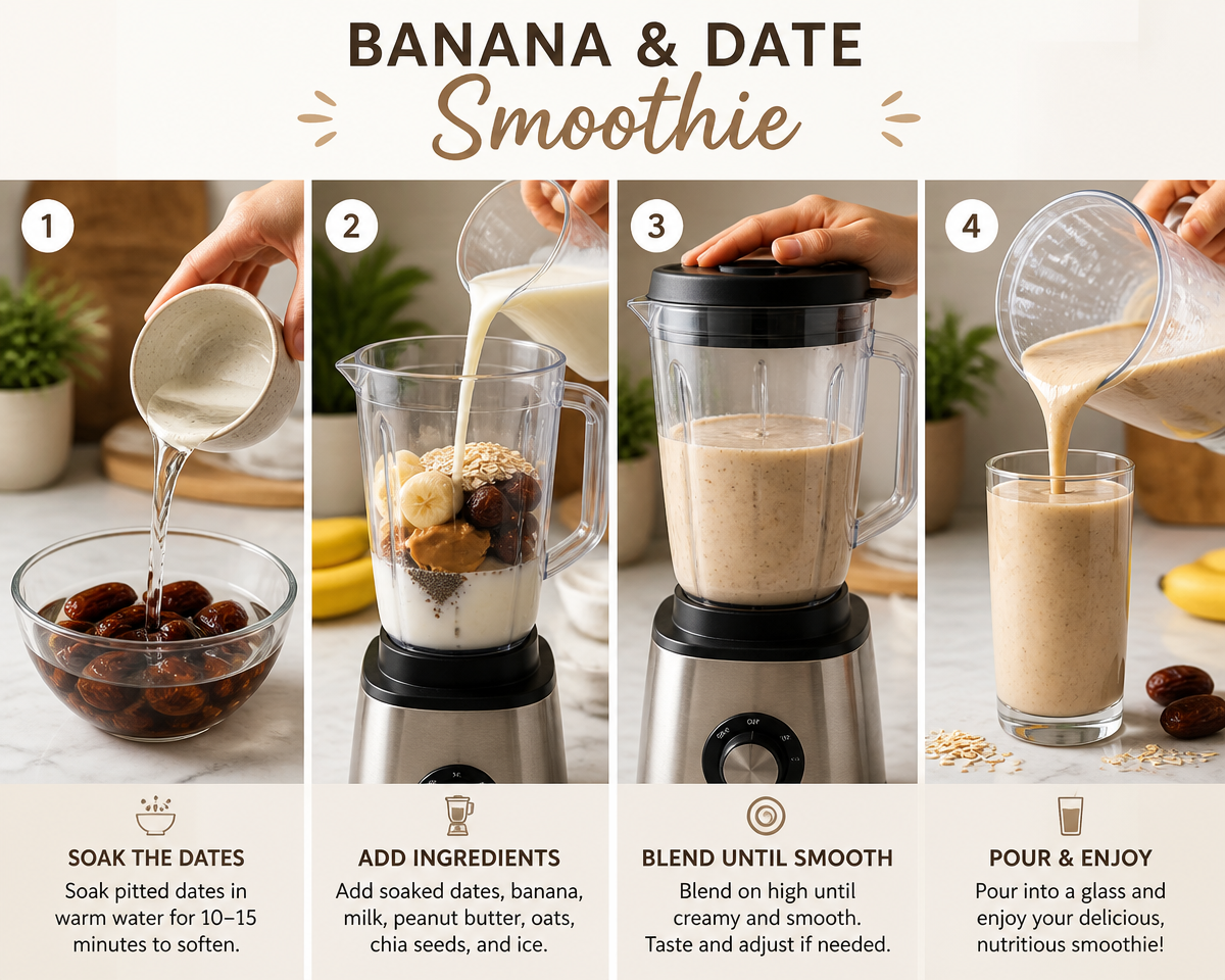 Date-sweetened smoothie recipes