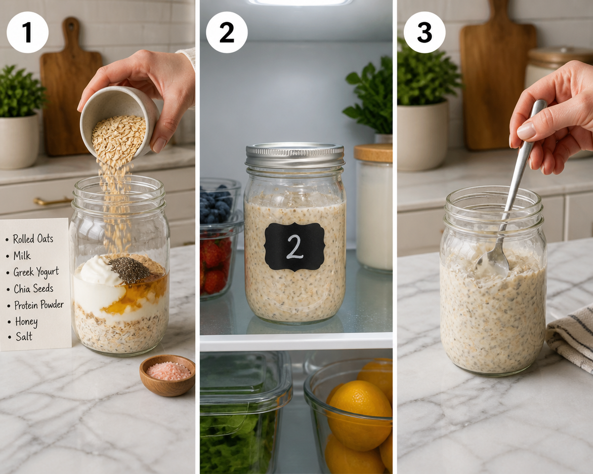 High-protein overnight oats