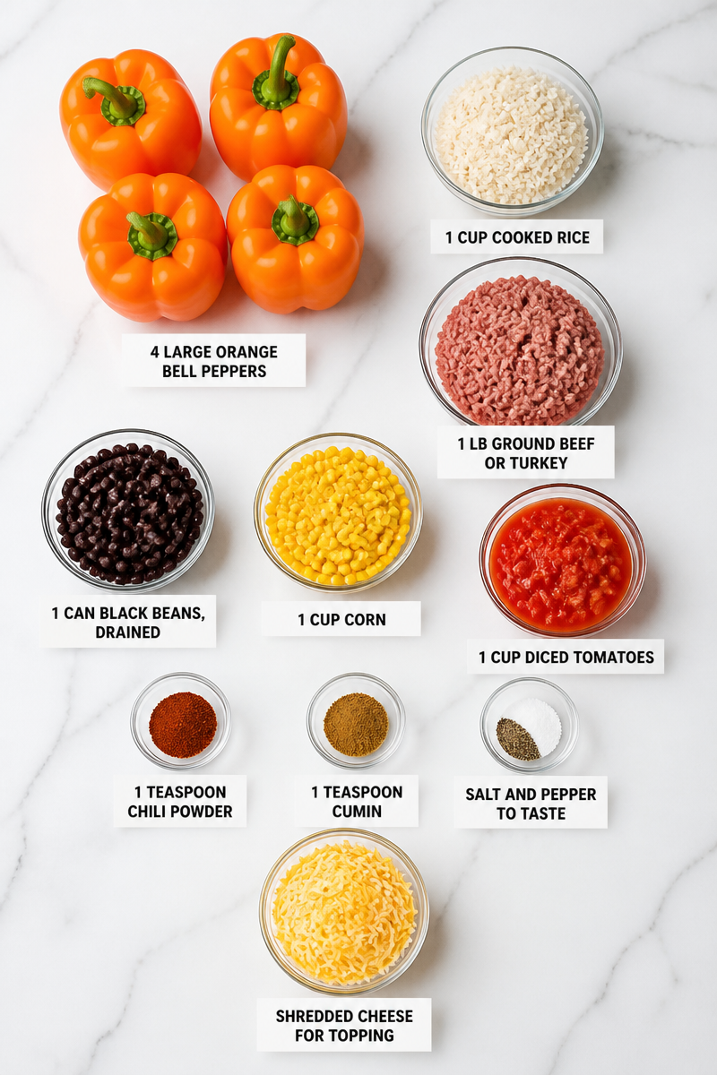 Halloween Jack O Lantern Stuffed Pepper