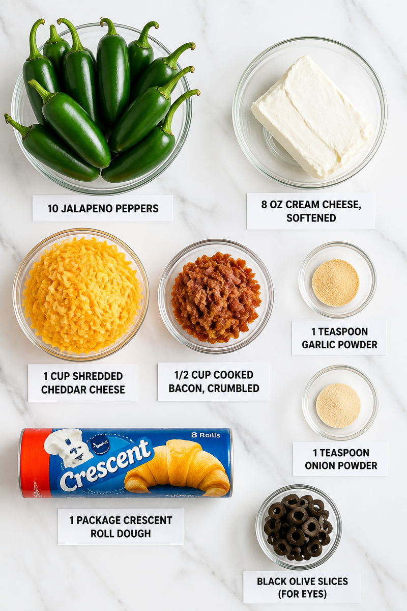 Creamy Halloween Mummy Jalapeno Popper