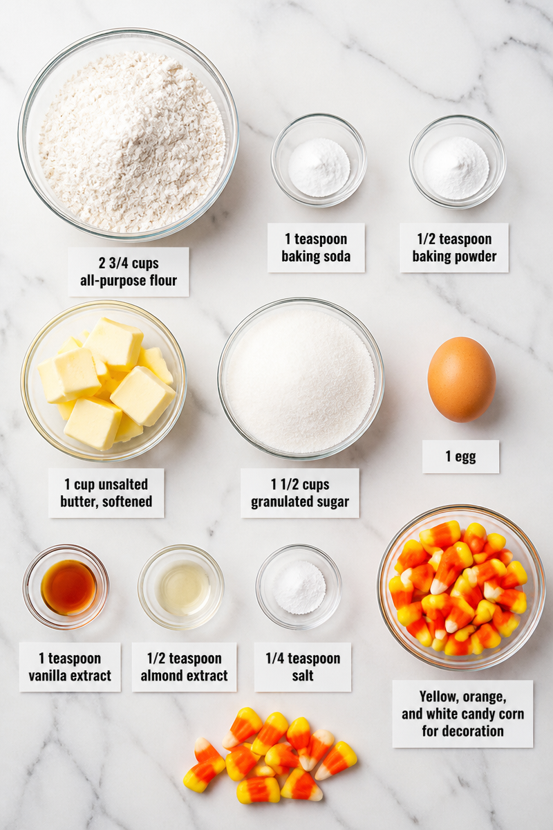 Halloween Candy Corn Sugar Cookie