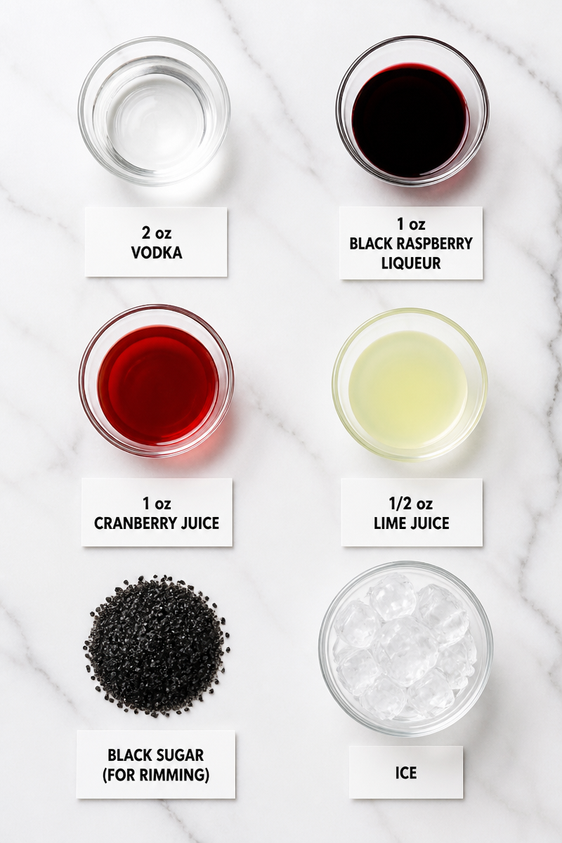 Spooky Black Widow Martini Cocktail
