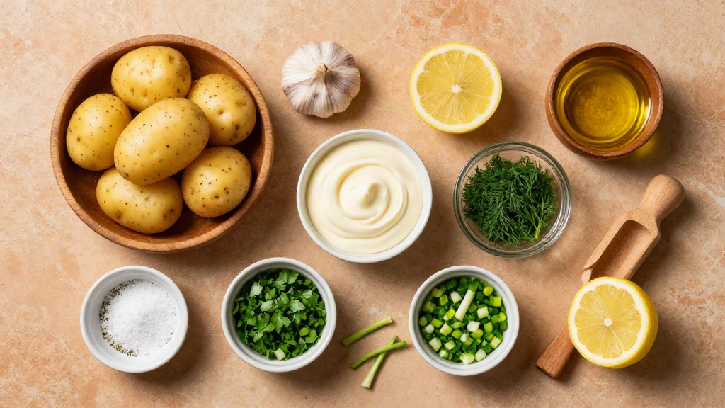 Crispy Roasted Baby Potato Salad with Garlic Dressing potato salad Crispy Roasted Baby Potato Salad with Garlic Dressing