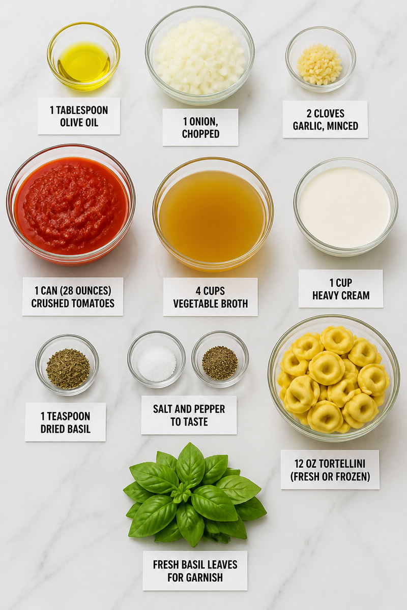 Creamy Tomato Basil Tortellini Soup