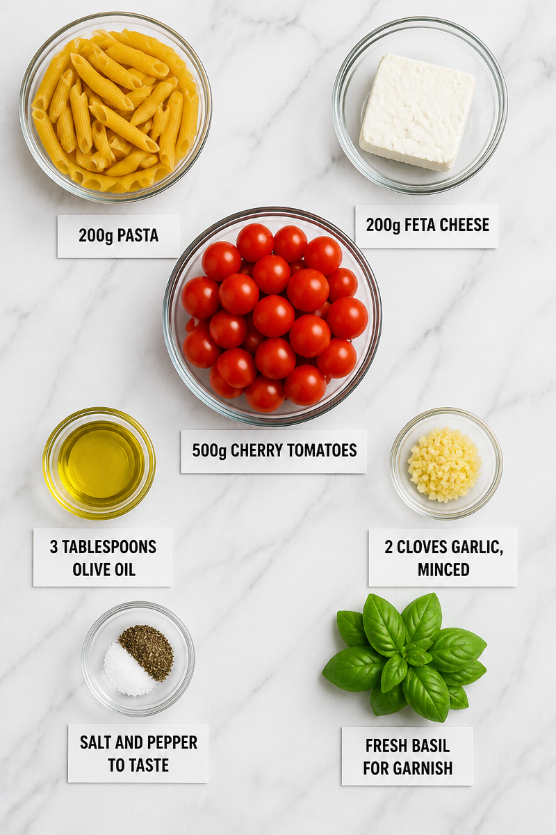 Baked Feta Pasta Cherry Tomato