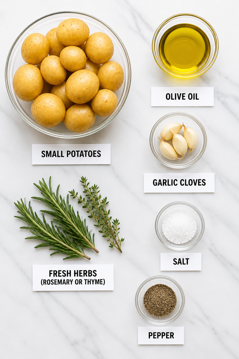 Crispy Smashed Potato Garlic Herb