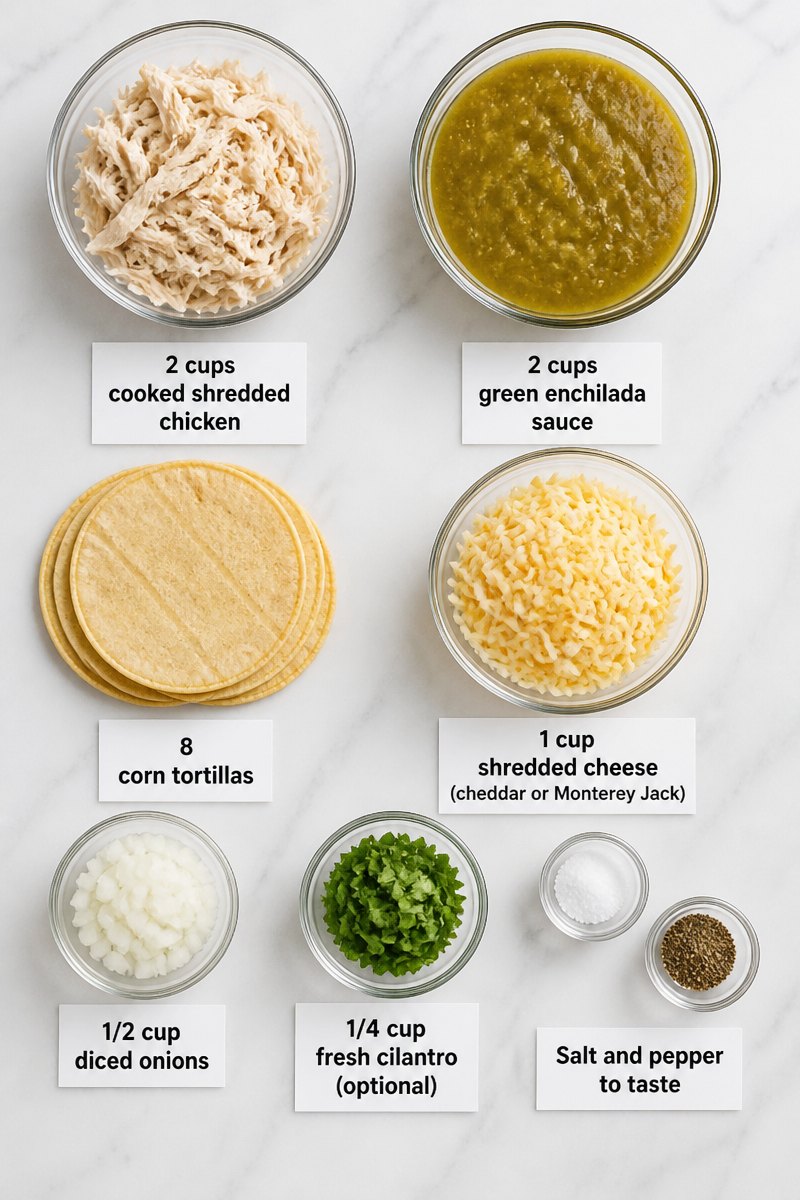 Chicken Enchilada Verde Green Sauce