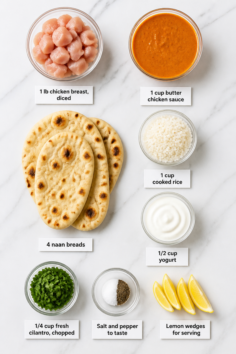 Butter Chicken Naan Bread Bowl