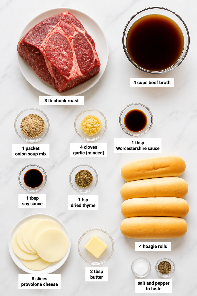 Slow Cooker French Dip Sandwich