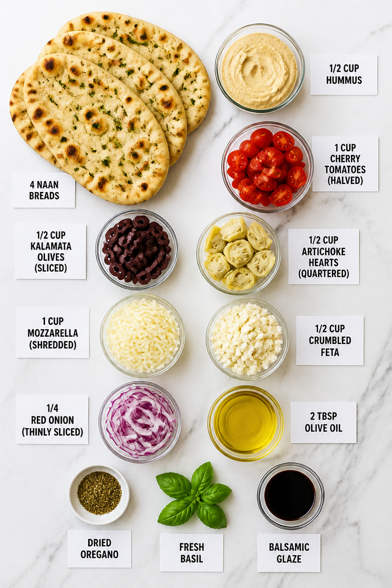 Loaded Mediterranean Naan Pizza Dinner