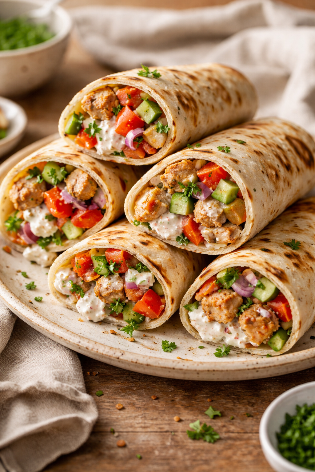 Delicious Greek Chicken Wraps