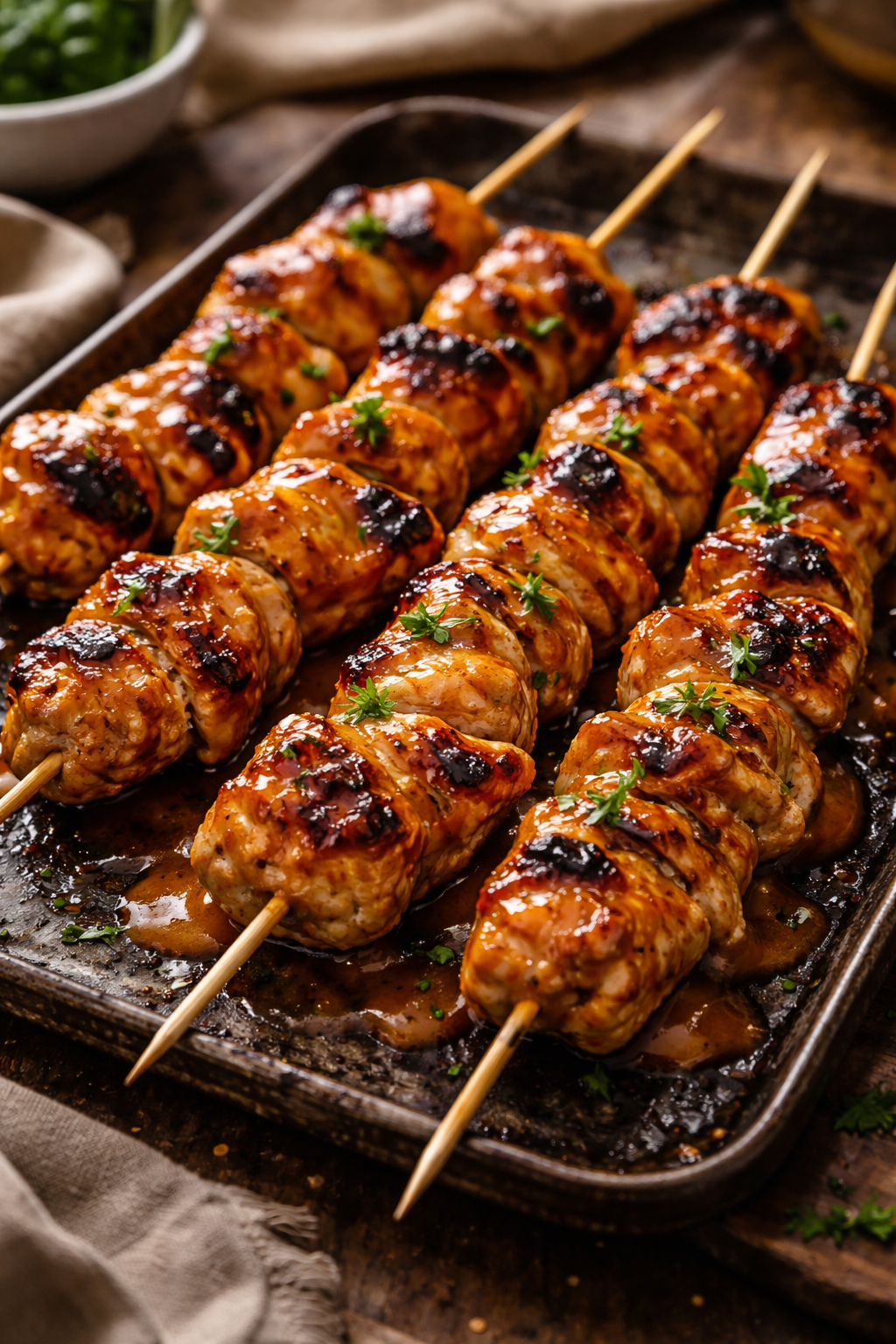 Air Fryer Bang Bang Chicken Skewers