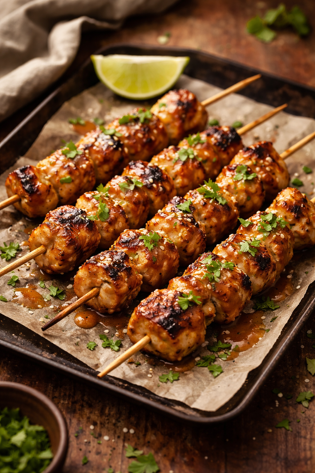 Bang Bang Chicken Skewers