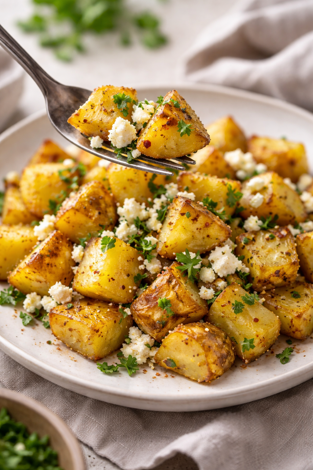 Baked Feta Potatoes