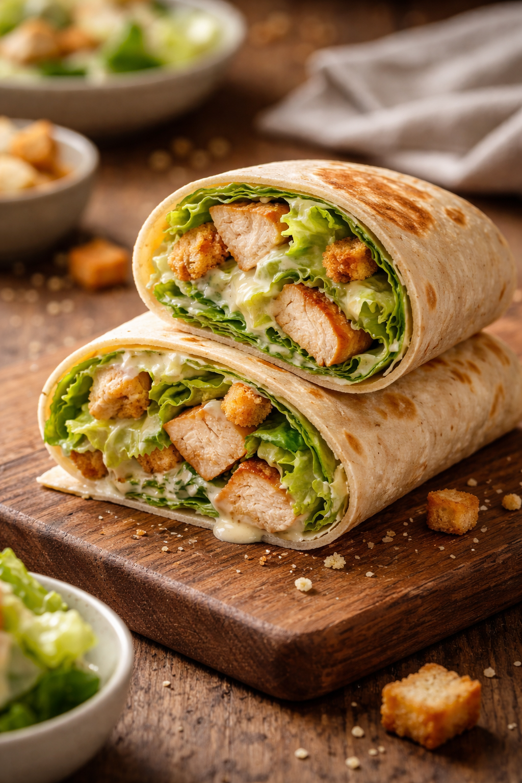 Ultimate Chicken Caesar Wraps: Crispy, Creamy, and Golden-Brown
