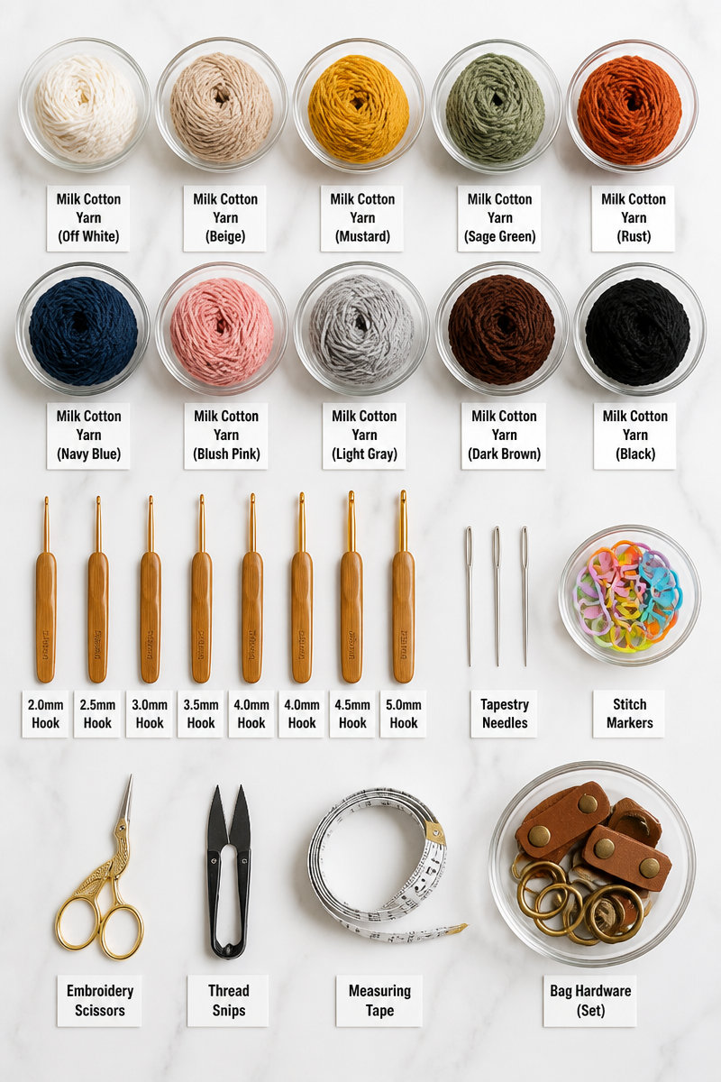 Crochet Back To School Bag
