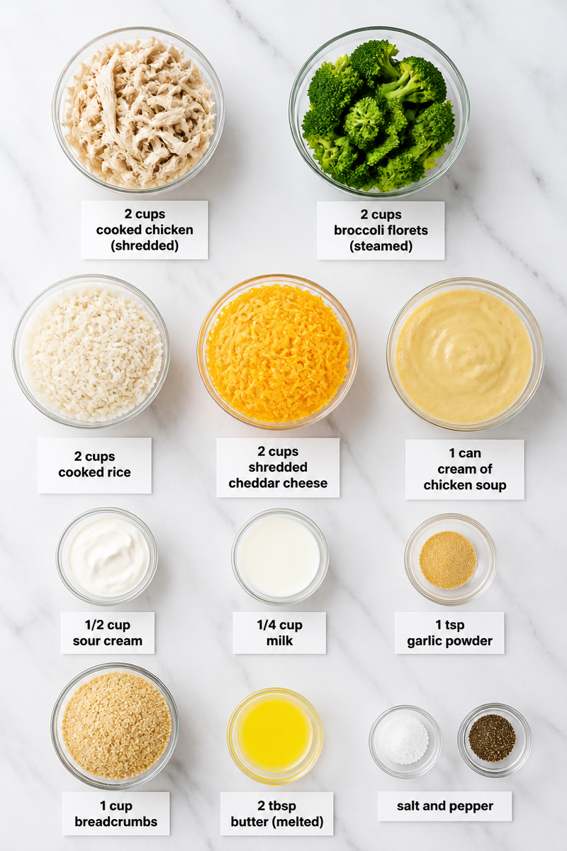 Broccoli Cheddar Chicken Rice Casserole Broccoli Cheddar Chicken Rice Casserole