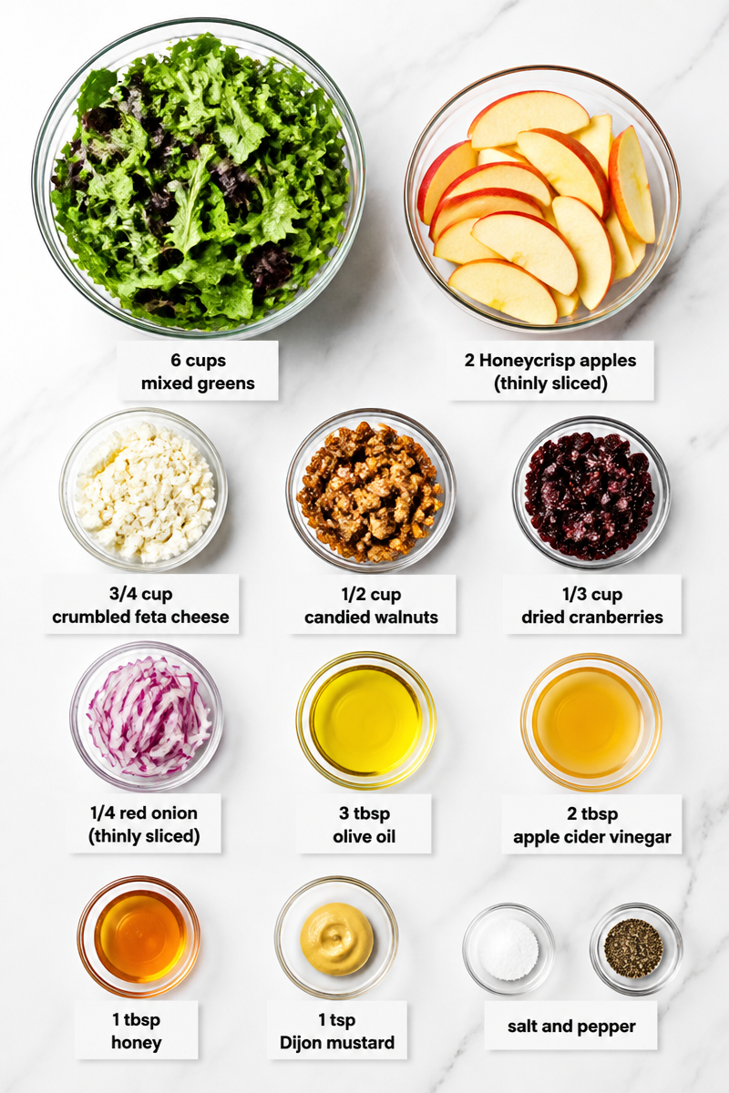 Honeycrisp Apple Feta Walnut Salad Honeycrisp Apple Feta Walnut Salad