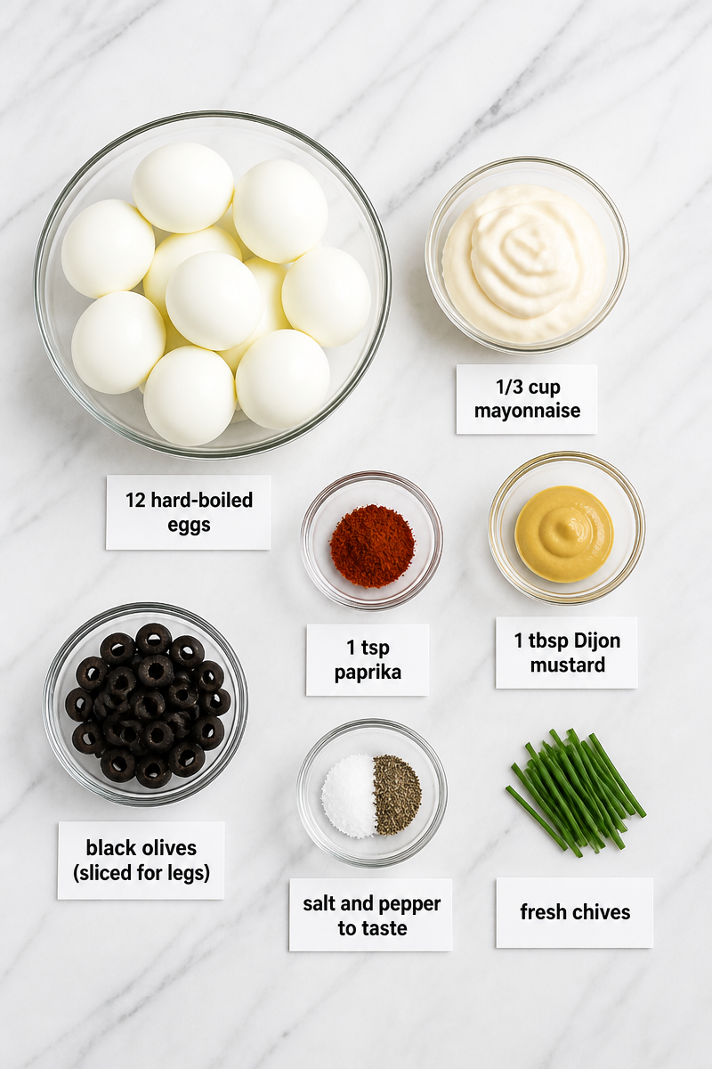 Spooky Spider Deviled Egg Halloween