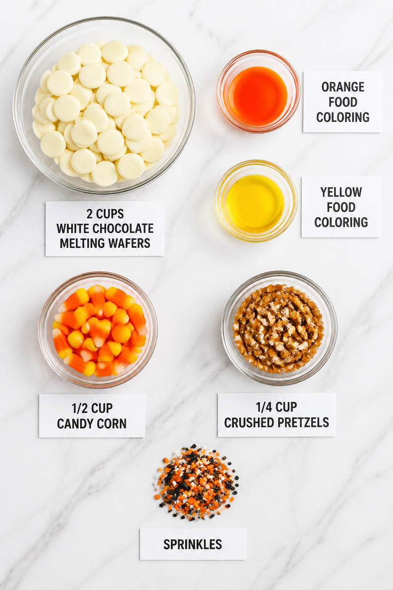 Candy Corn Halloween Chocolate Bark