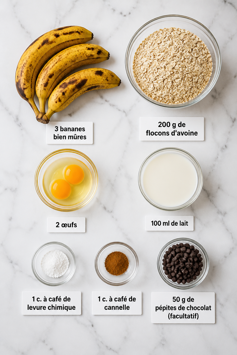 Muffins Banane Avoine Sans Sucre