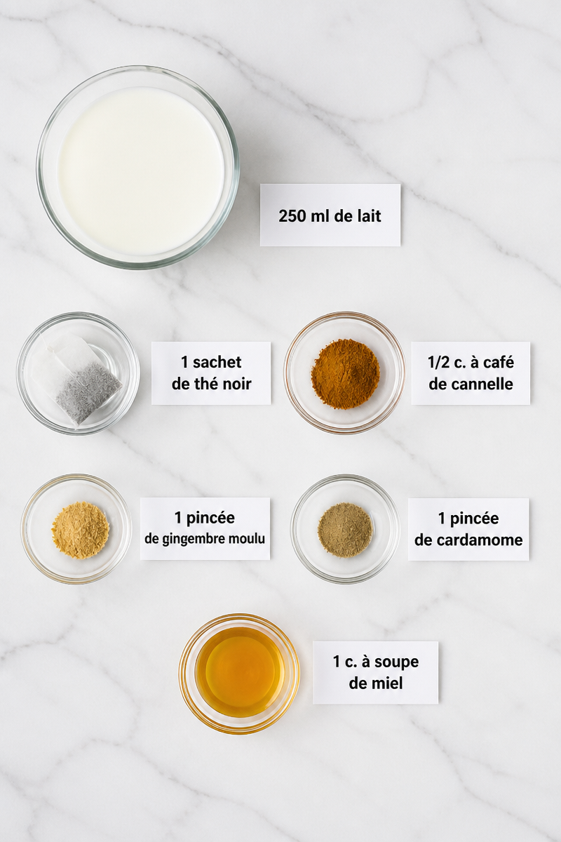 Latte Chai Épicé Fait Maison