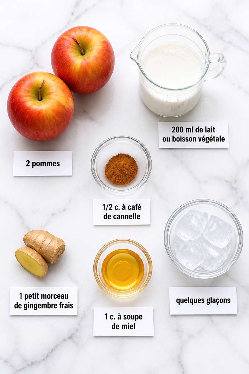 Smoothie Pomme Cannelle Gingembre Frais