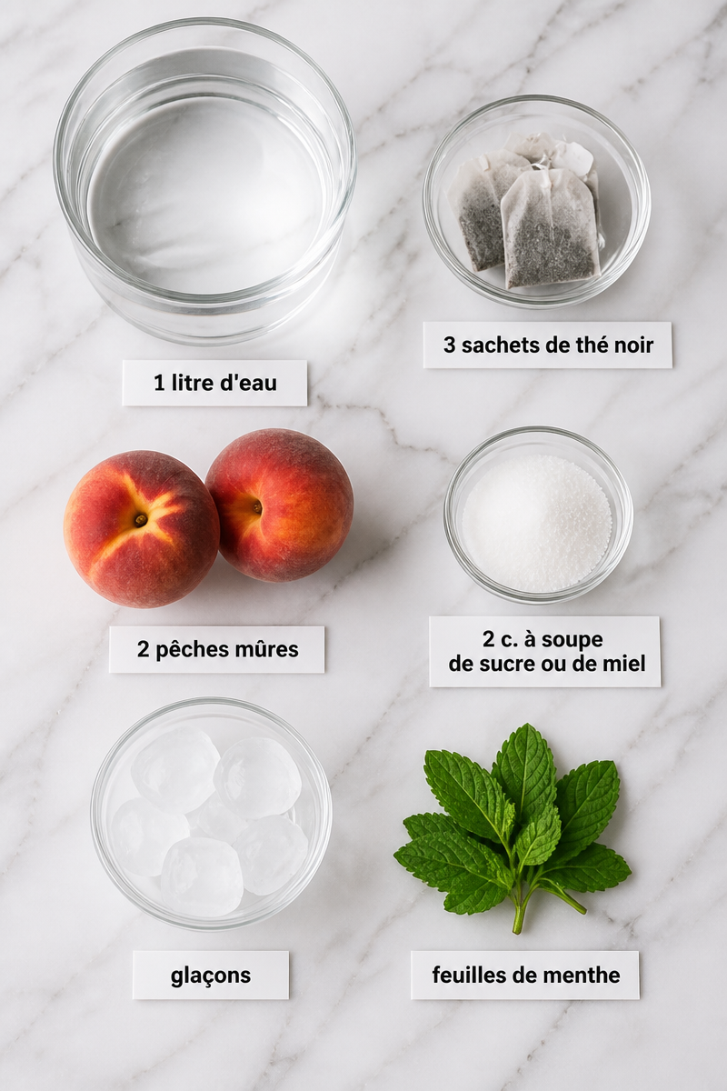 Thé Glacé Pêche Maison Rapide