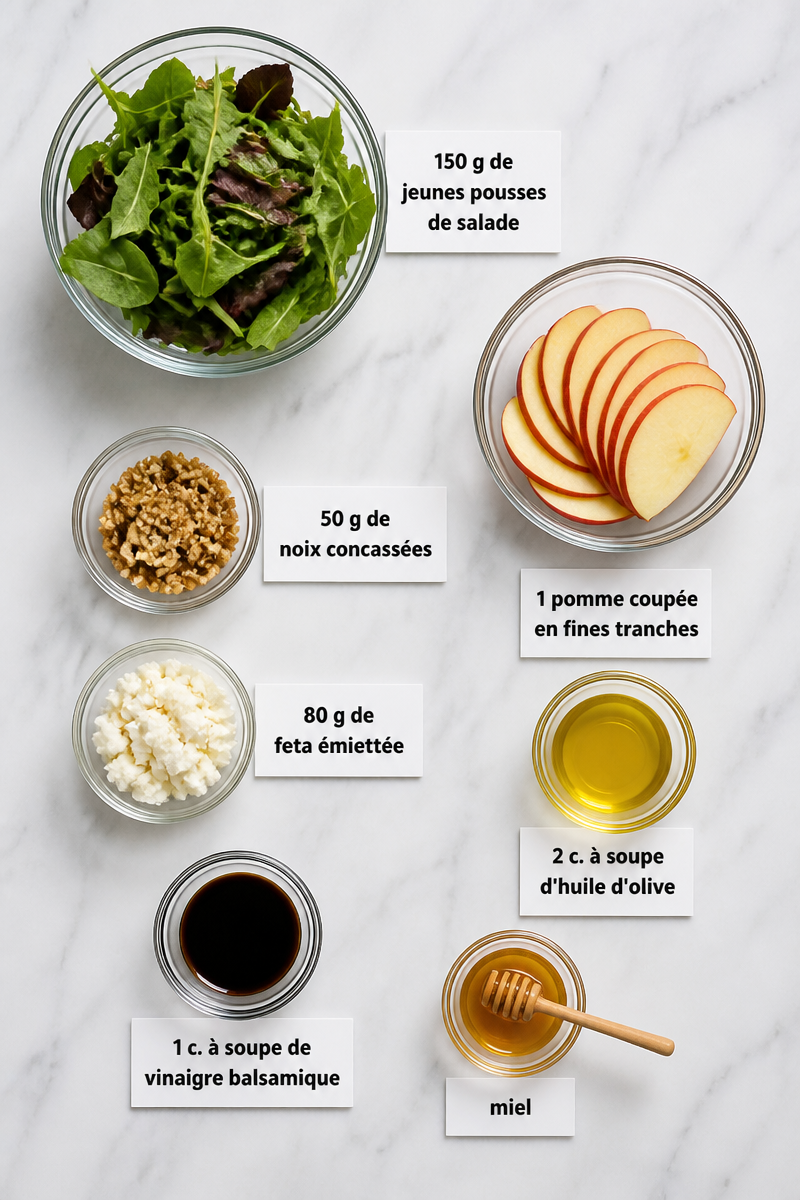 Salade Automnale Pomme Noix Feta