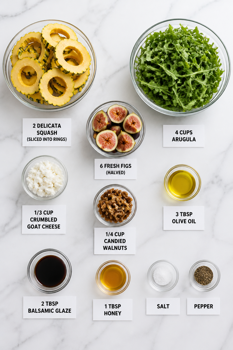 Roasted Delicata Squash Fig Salad