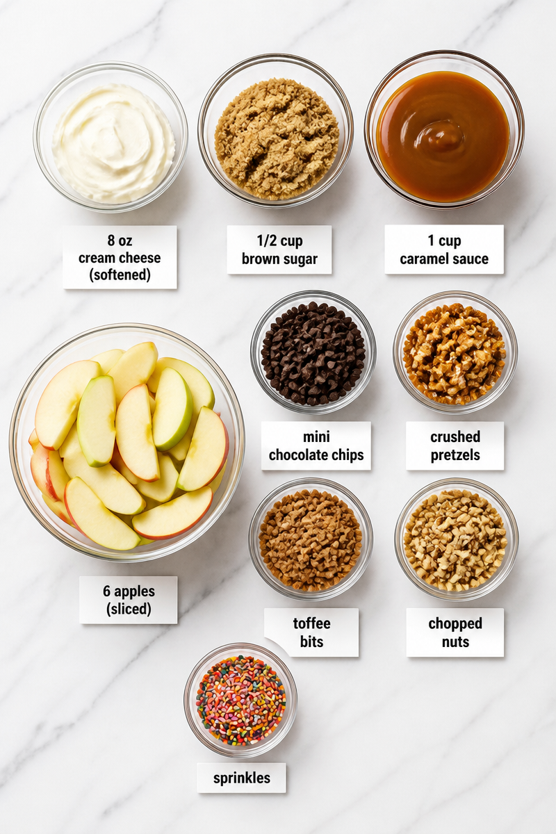 Caramel Apple Dip Toppings Bar Party