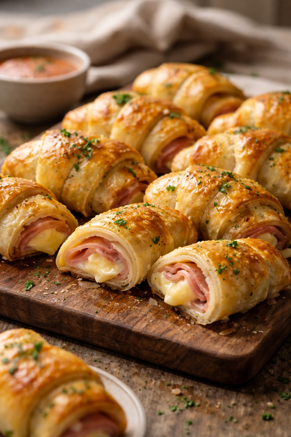 Ham and Cheese Crescent Roll-Ups