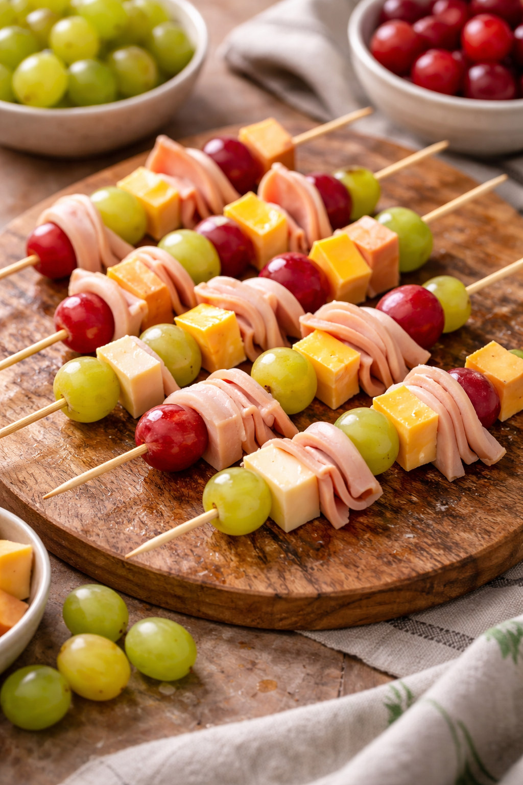 Lunchbox Turkey & Ham Skewers