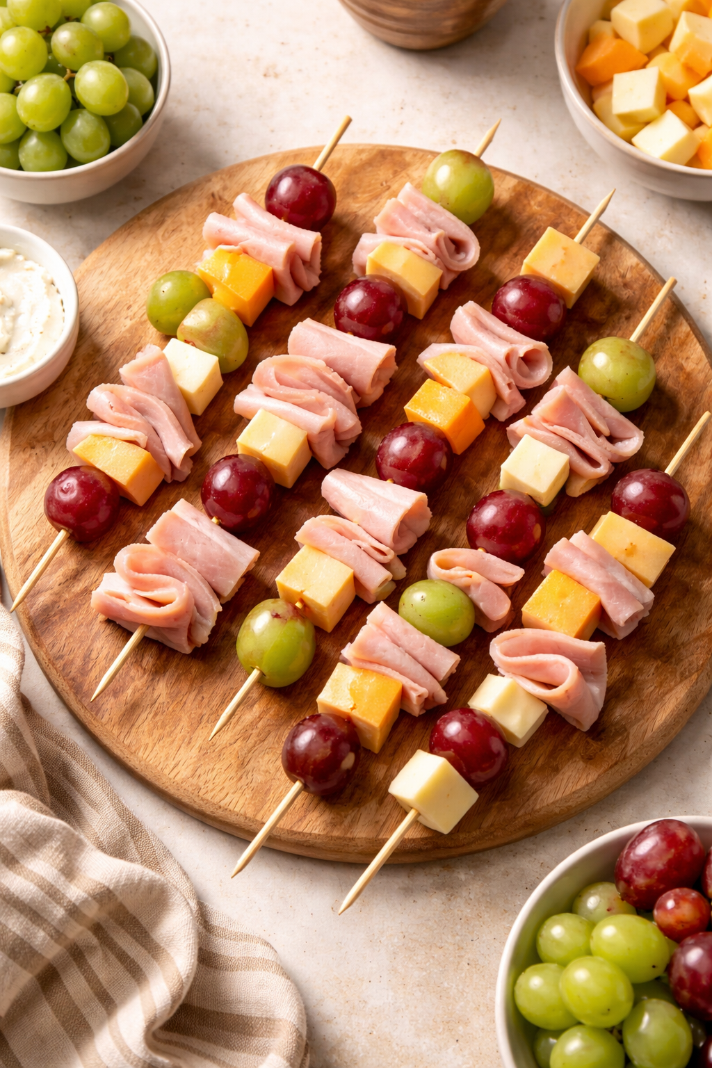 Lunchbox Turkey & Ham Skewers