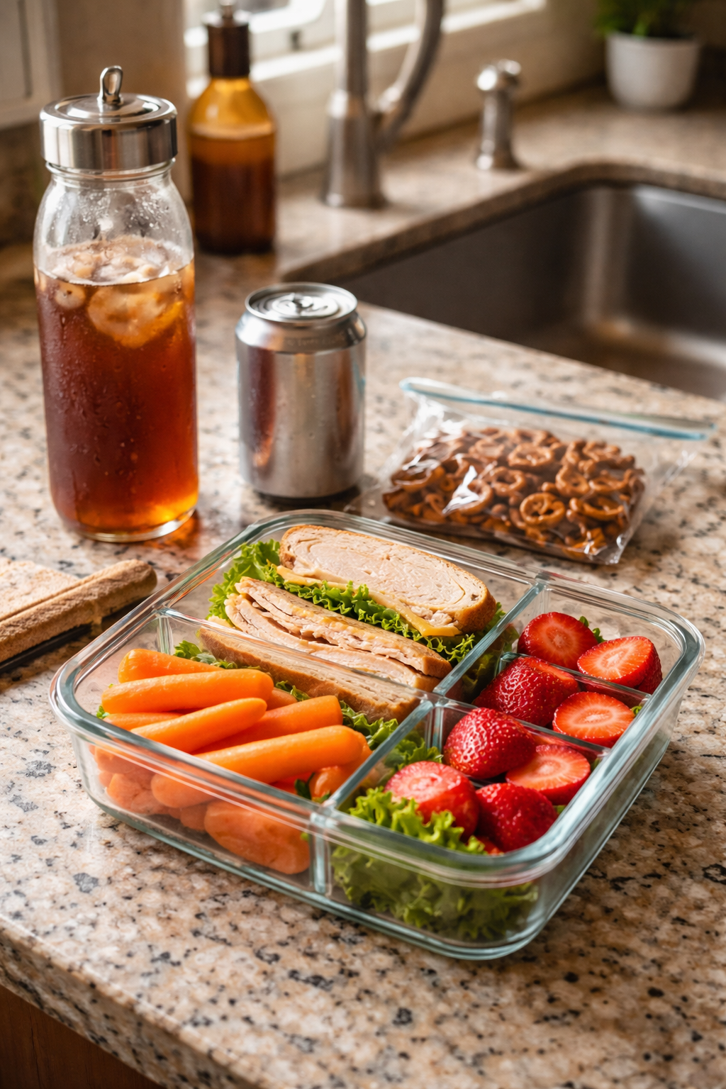 Lazy Meal Prep Classic Turkey Sandwich Lunch
