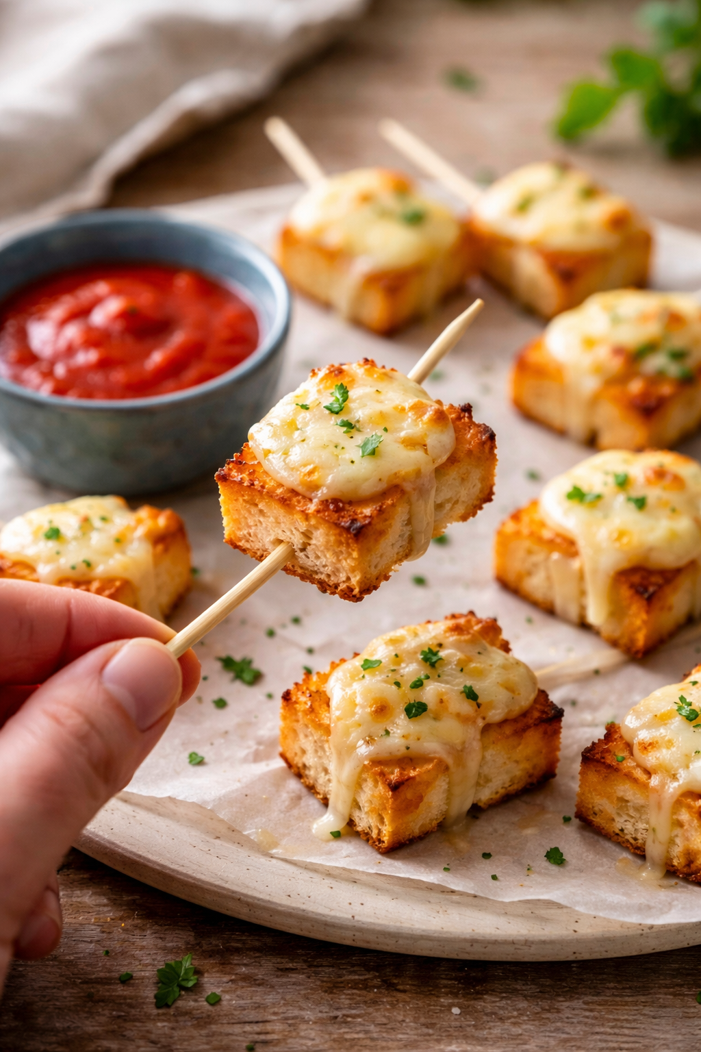 Cheesy Toastie Bites