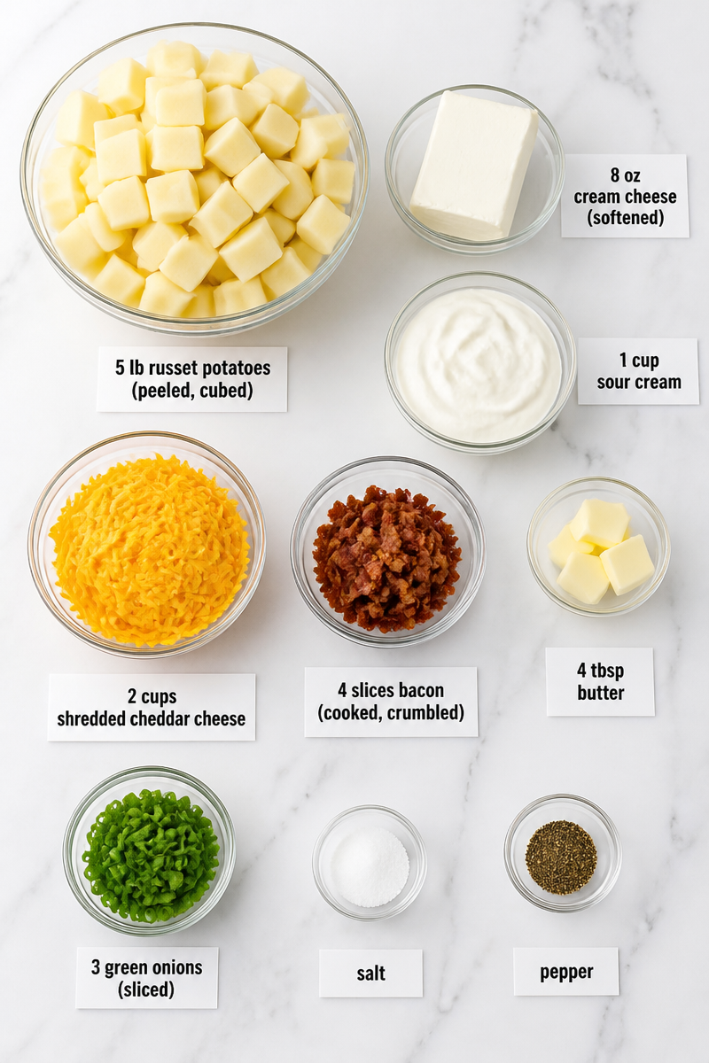 Cheesy Baked Potato Casserole Green Onion