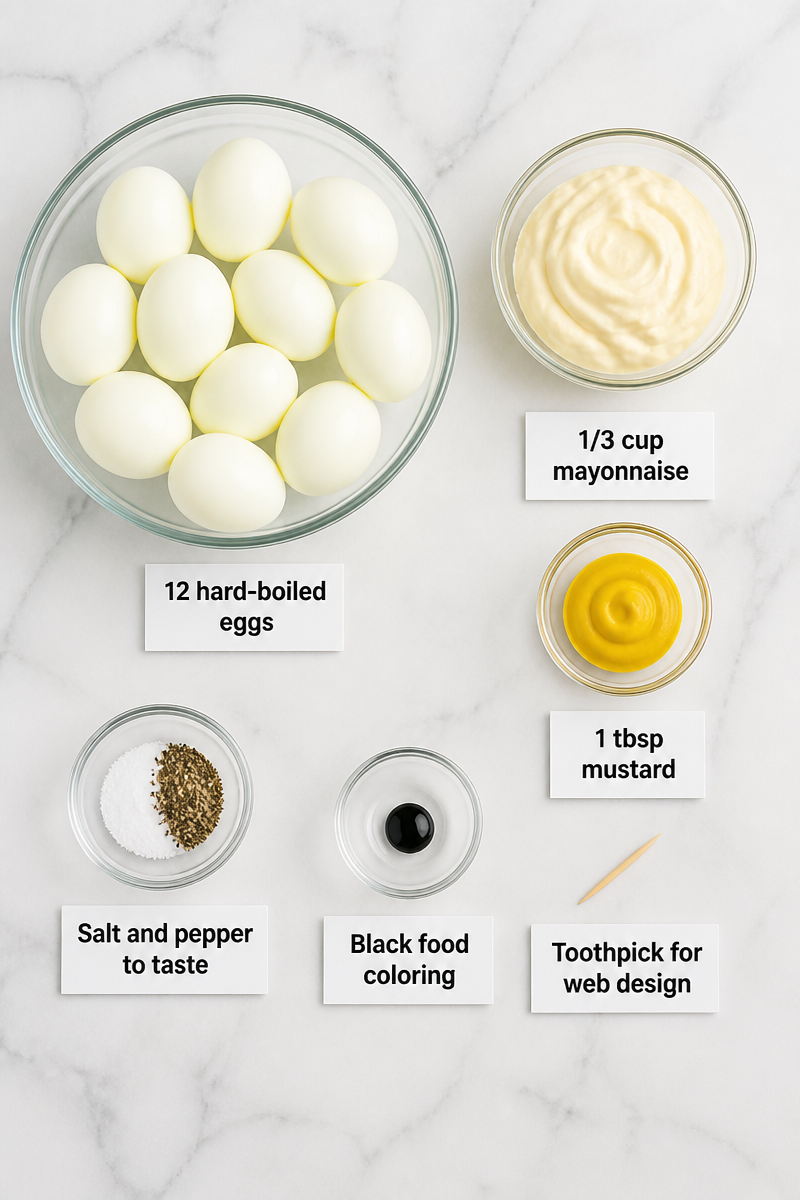 Spider Web Deviled Egg Halloween