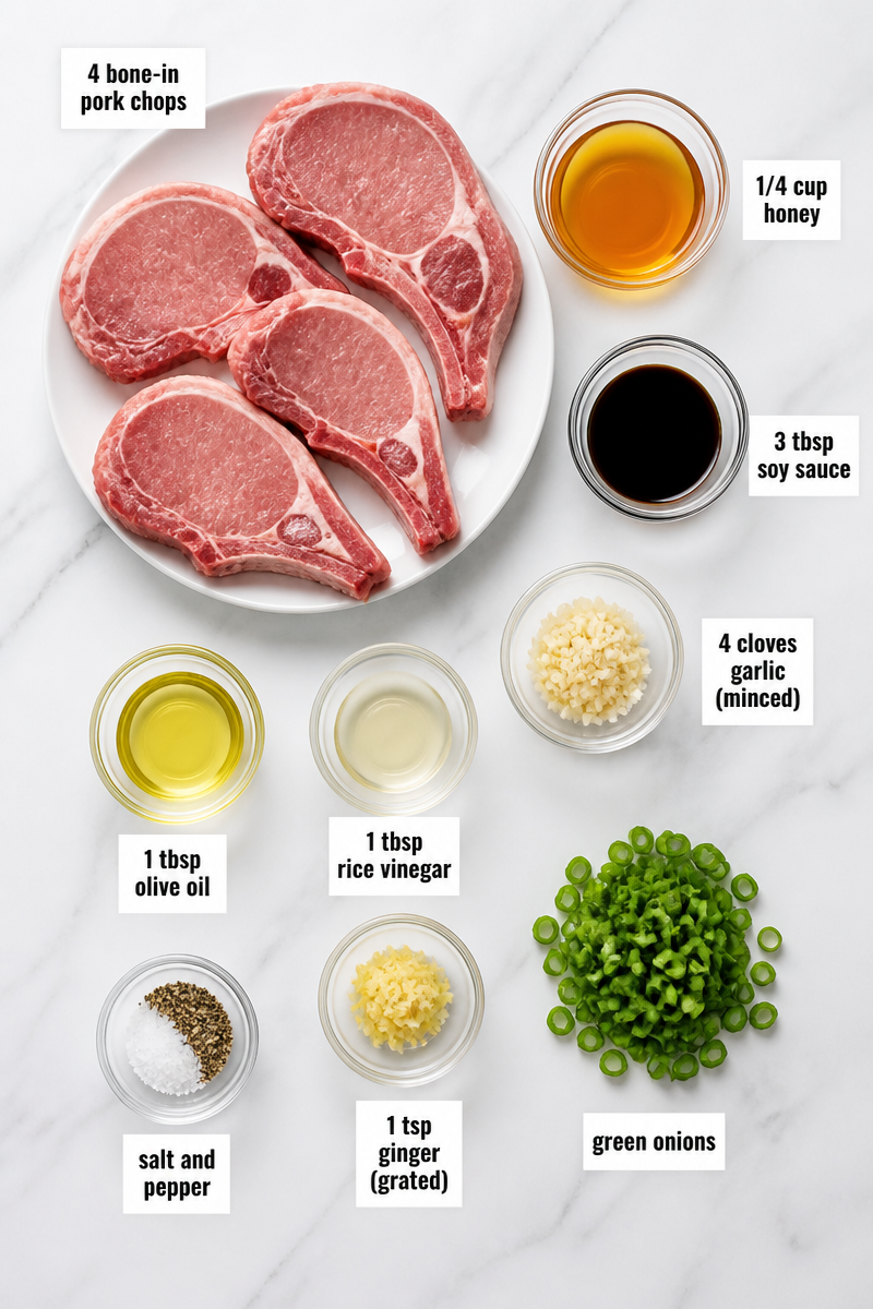 Honey Garlic Glazed Pork Chop Skillet