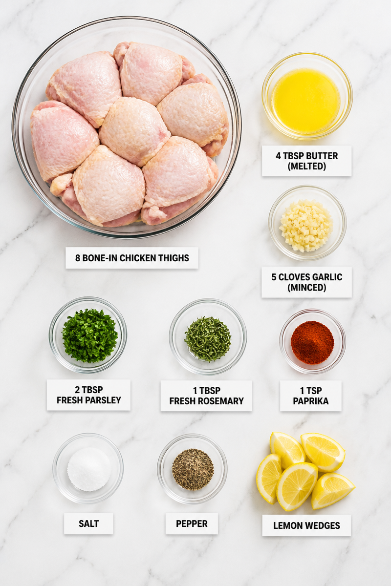 Garlic Butter Herb Roasted Chicken Thigh
