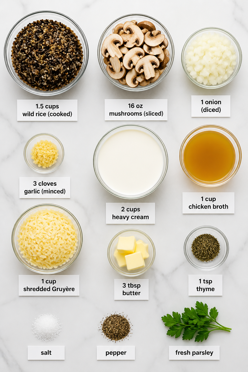 Creamy Wild Rice Mushroom Casserole