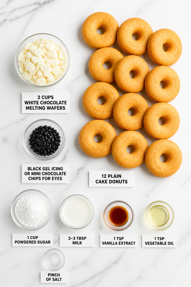 Ghost Donut Halloween White Glaze