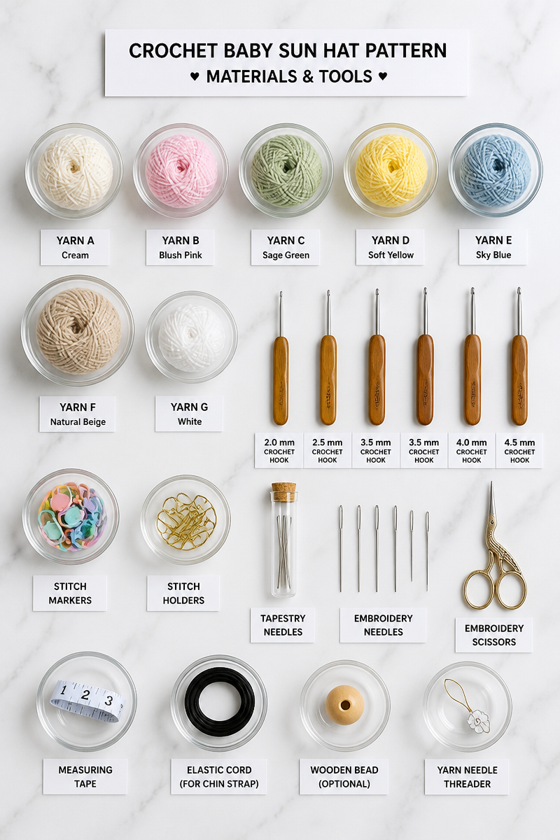 Crochet Baby Sun Hat Pattern