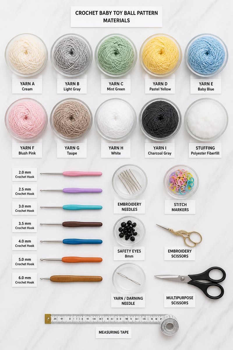 Crochet Baby Toy Ball Pattern
