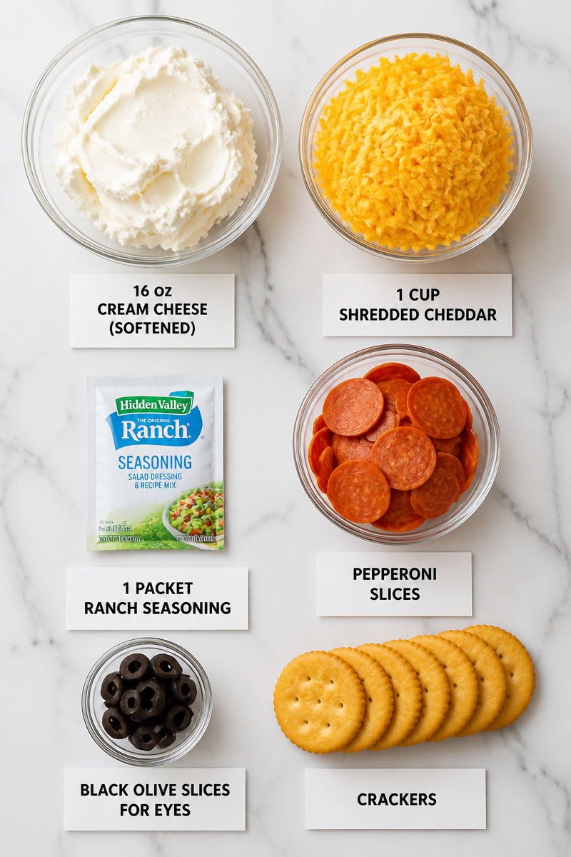 Pepperoni Skull Cheese Ball Snack Pepperoni Skull Cheese Ball Snack