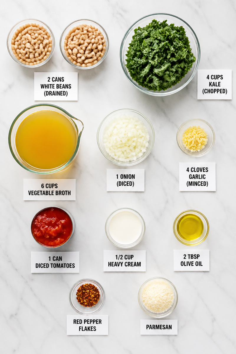 Creamy Tuscan White Bean Kale Soup