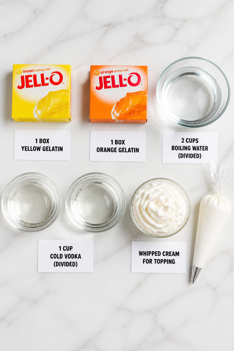 Halloween Candy Corn Jello Shot Layered