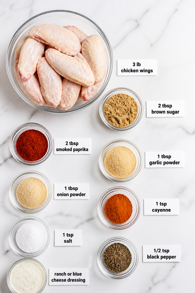 Grilled Chicken Wing Dry Rub Smoky
