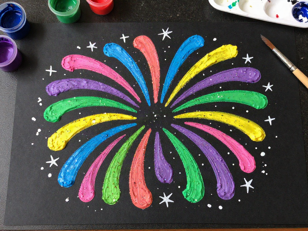 Glue and salt create raised lines that soak up watercolor for a bright, textured painting activity. 9 Glue and salt create raised lines that soak up watercolor for a bright, textured painting activity.